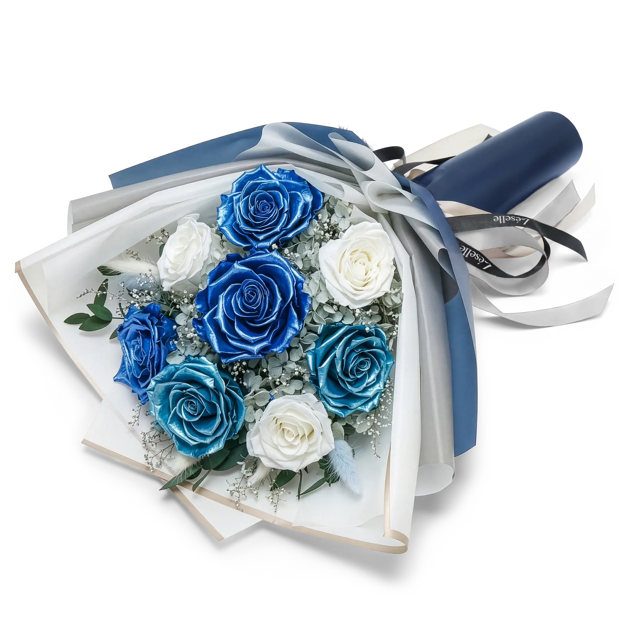 Midnight Sapphire Preserved Rose Bouquet