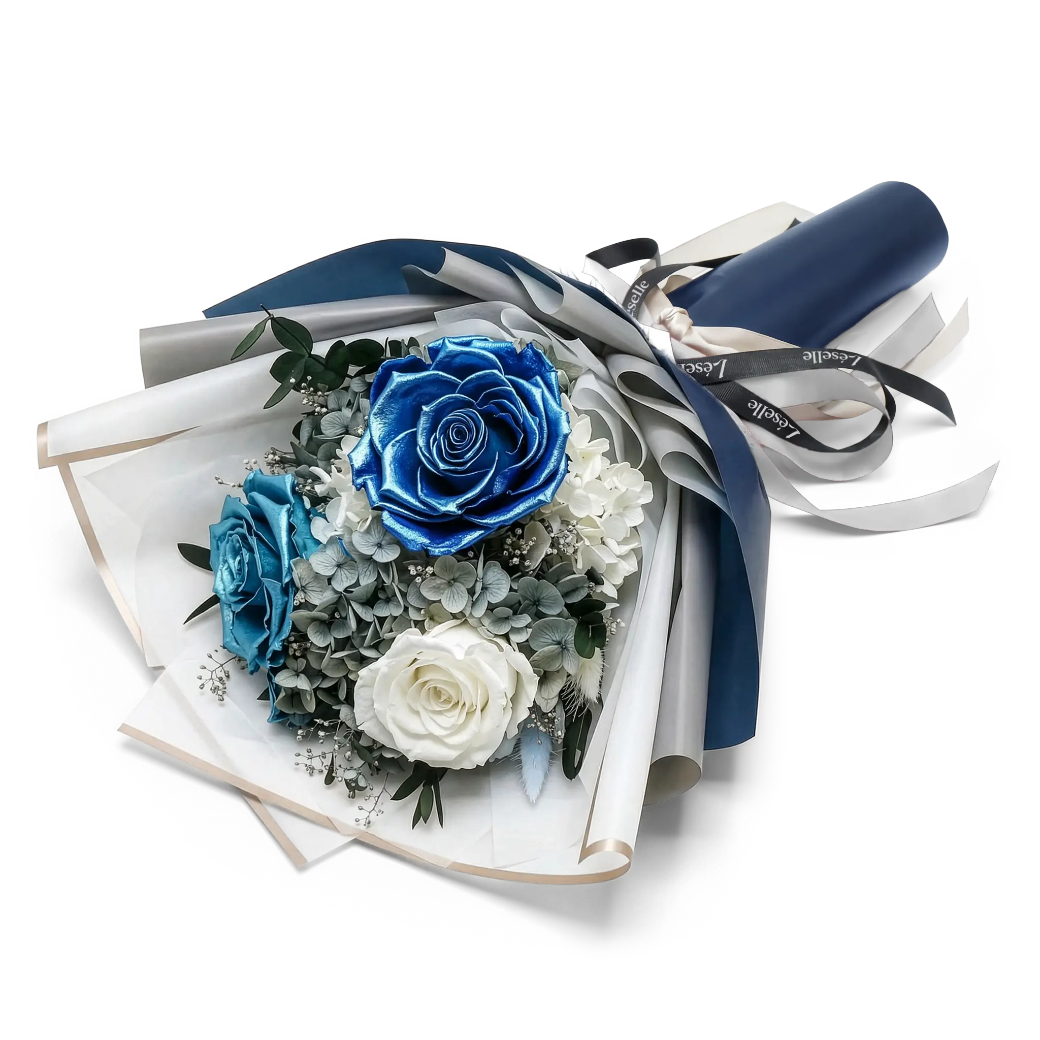 Midnight Sapphire Preserved Rose Bouquet