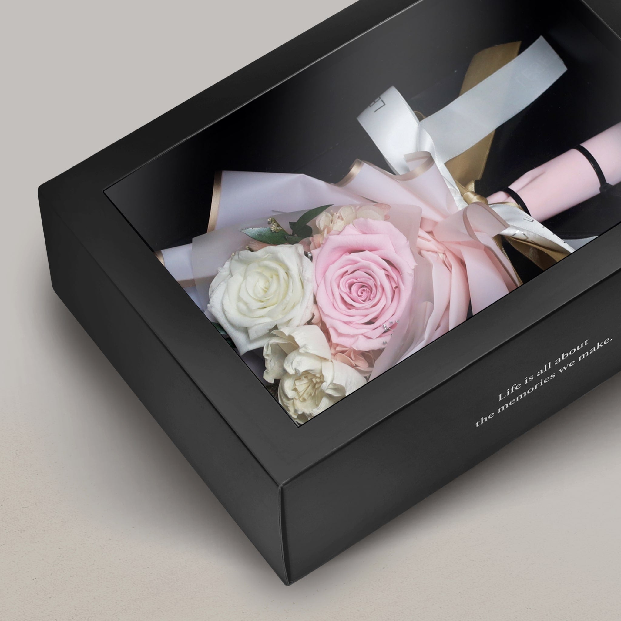 Tender Blush Duo Preserved Rose Bouquet