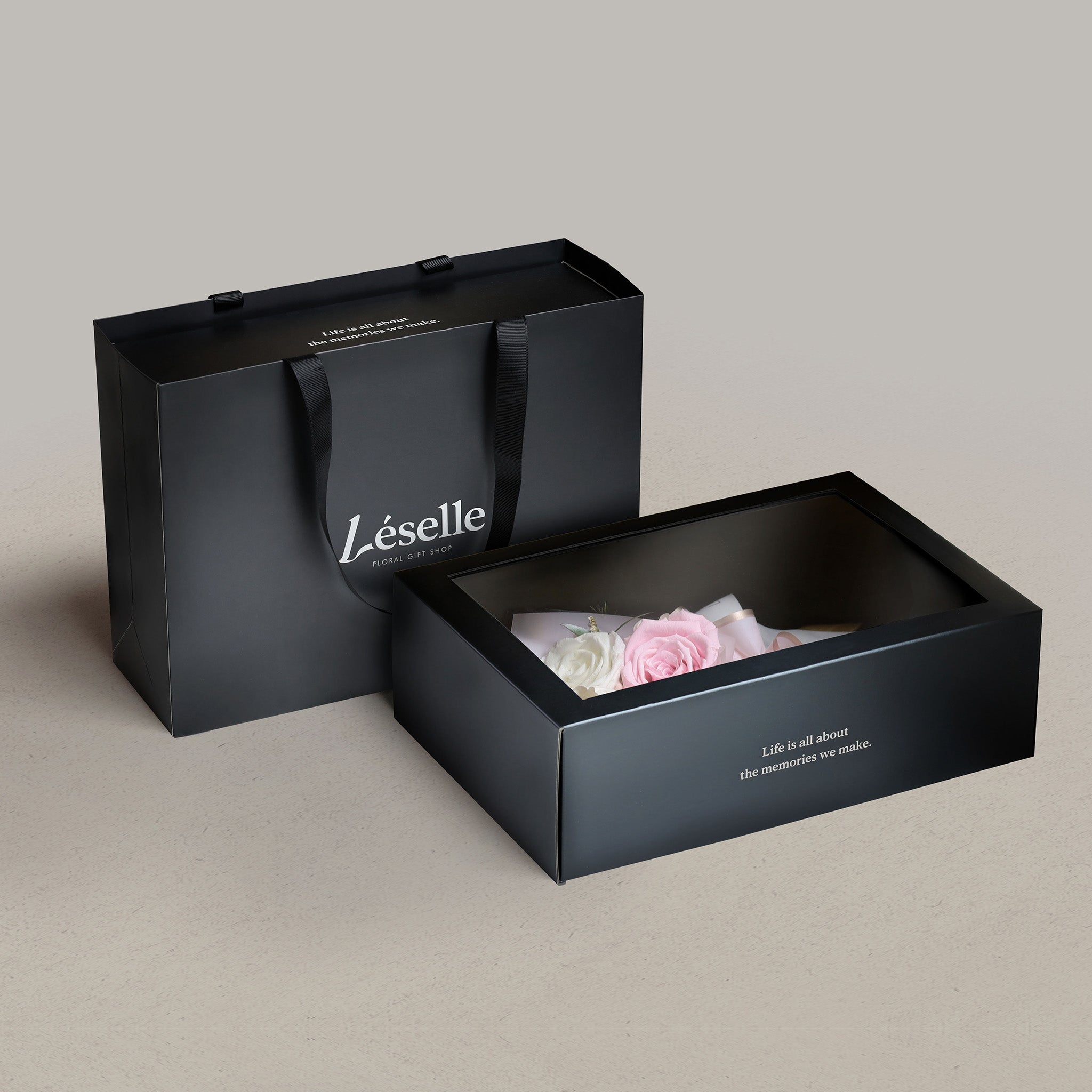 Tender Blush Duo Preserved Rose Bouquet