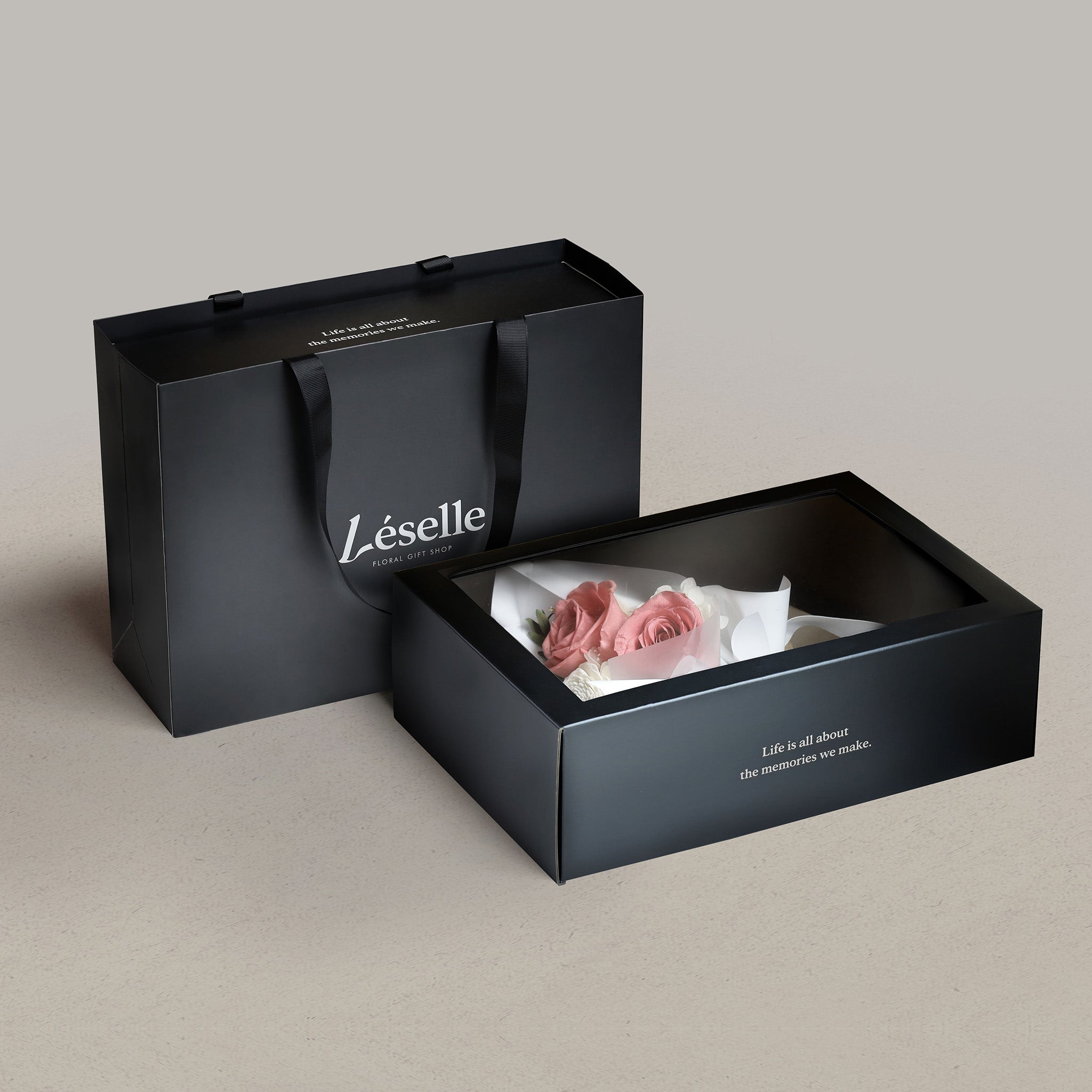 Dusty Pink Duo Preserved Rose Bouquet