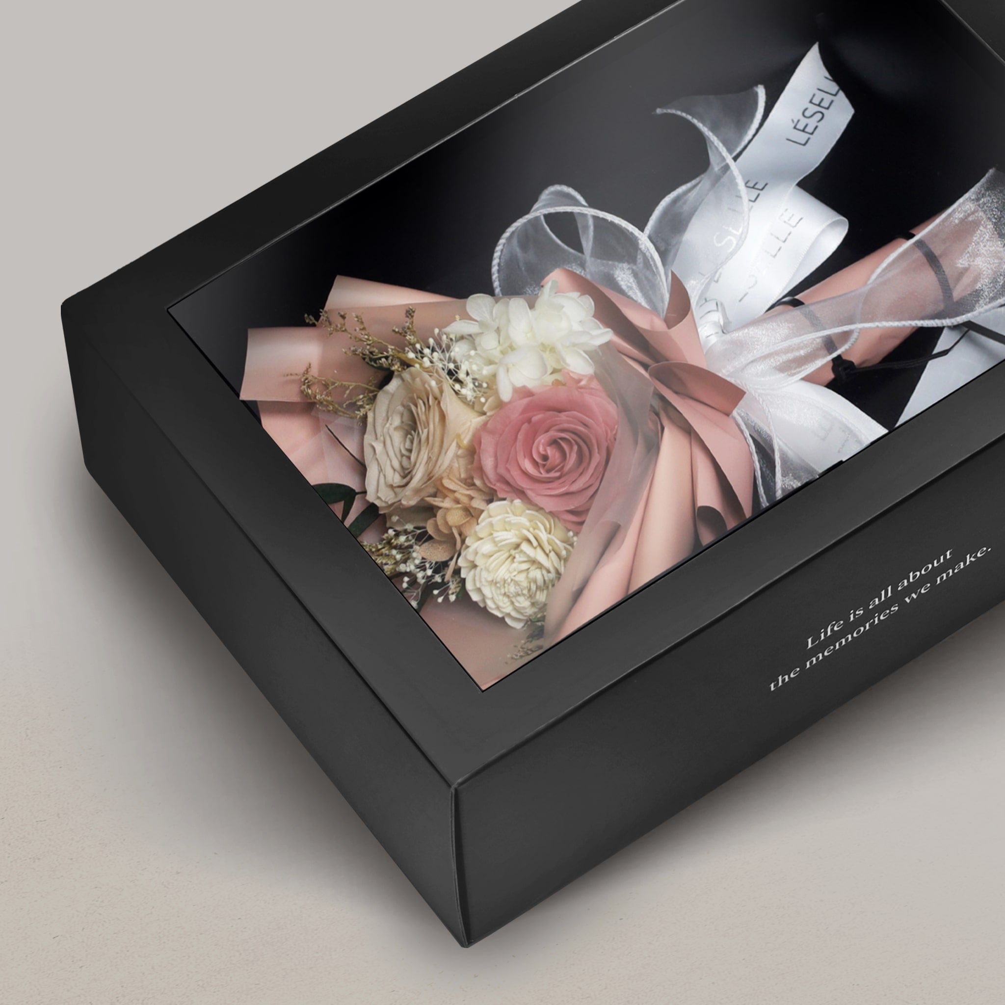 Tender Blush Duo Preserved Rose Bouquet