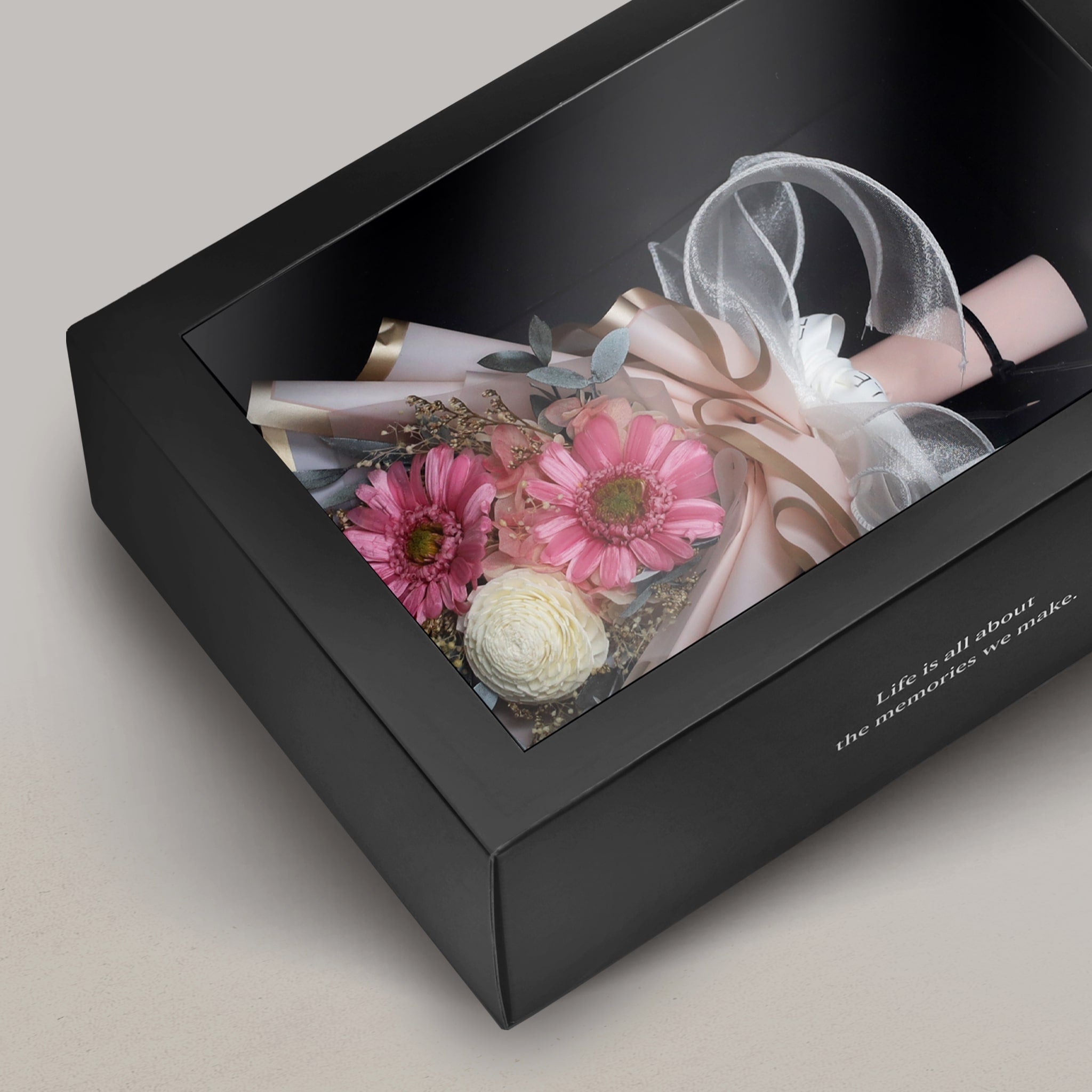 Blush Pink Duo Preserved Gerbera Bouquet