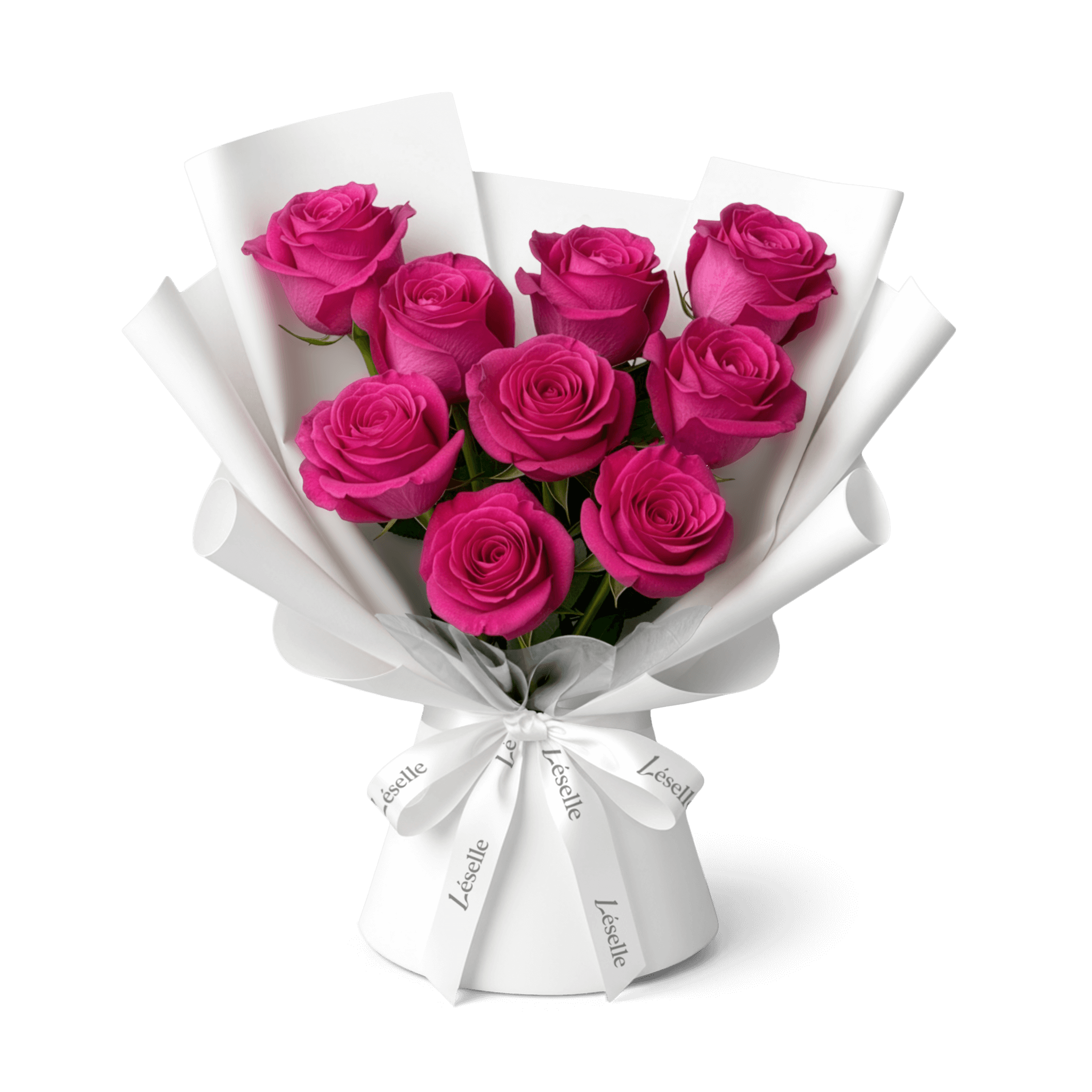 【Modern Collection】Pink Floyd // Premium Ecuadorian Hot Pink Rose Bouquet