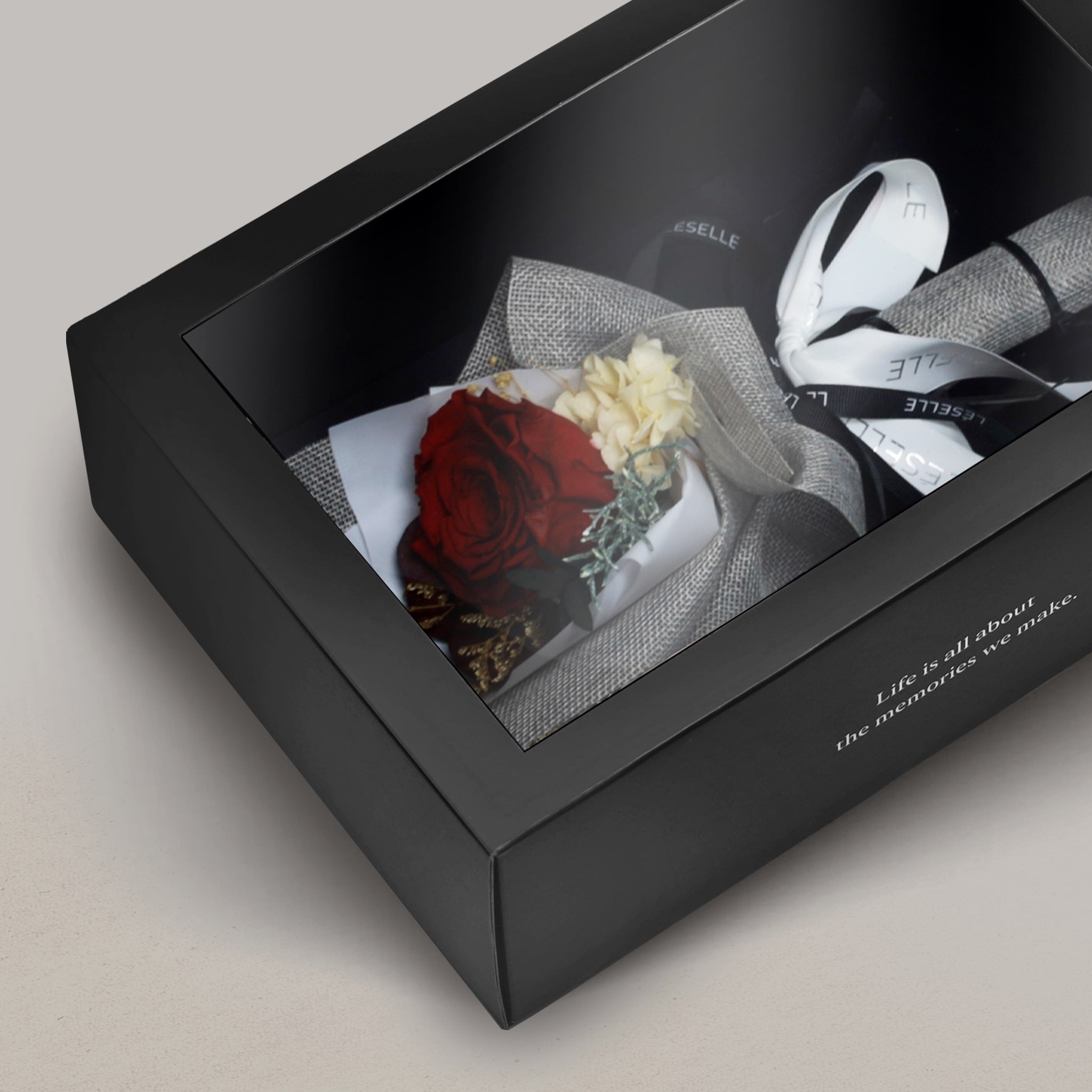 Timeless Crimson Preserved Rose Bouquet