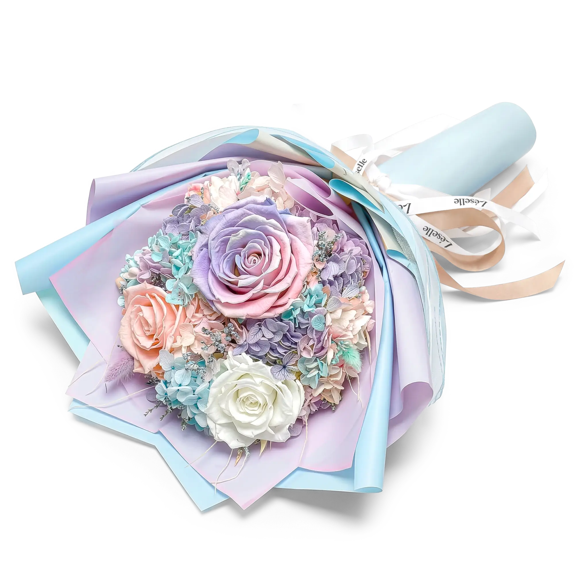 Dreamy Pastel Preserved Rose Bouquet