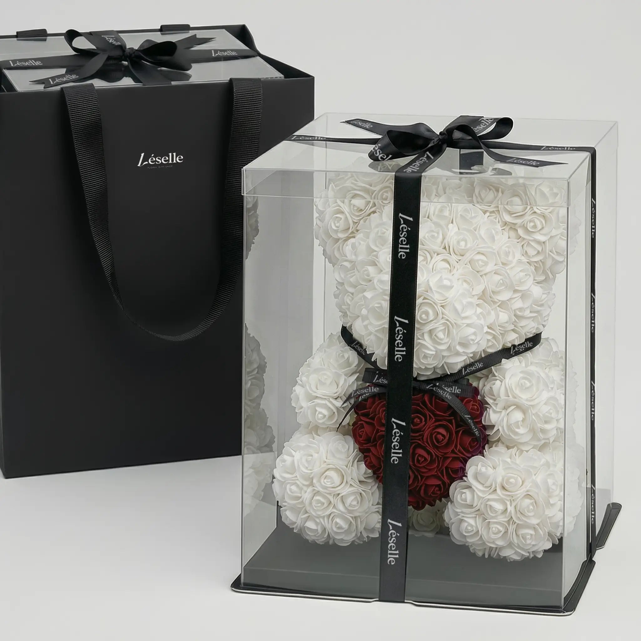 Eternal Rose Bear - Pearl White Edition